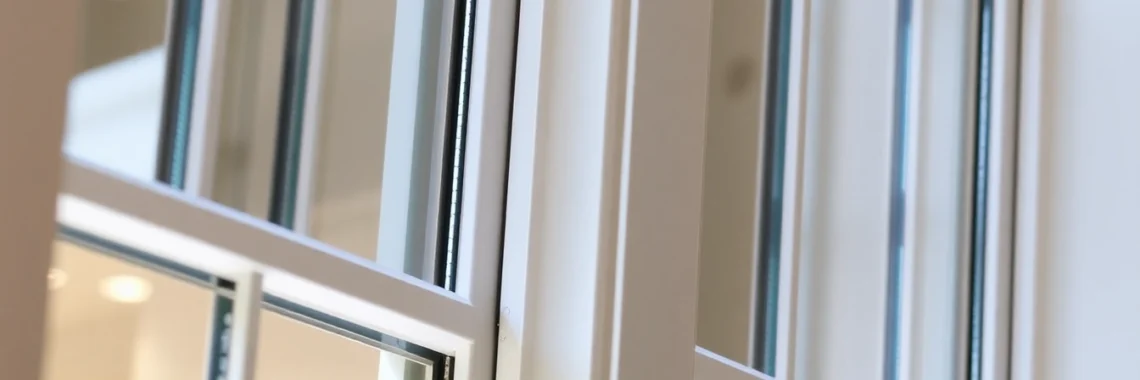 Efficient noise reduction for sash windows with acoustic seals and laminated glass in a bright, inviting home setting.
