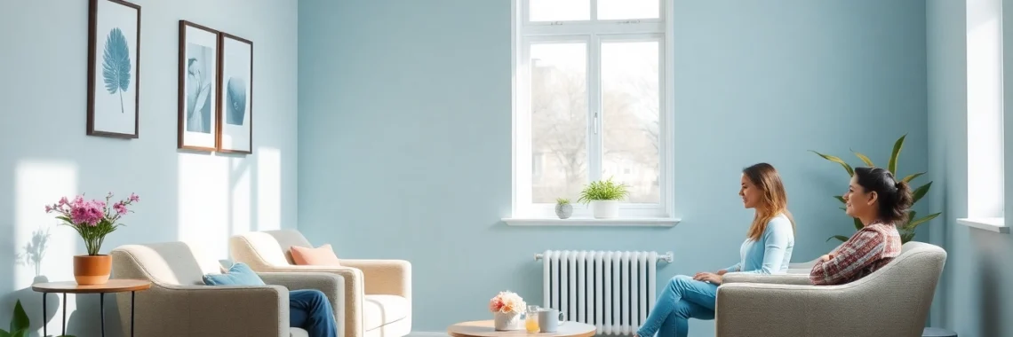 Psycholog Lublin providing compassionate counseling in a warm, professional setting to support mental health.