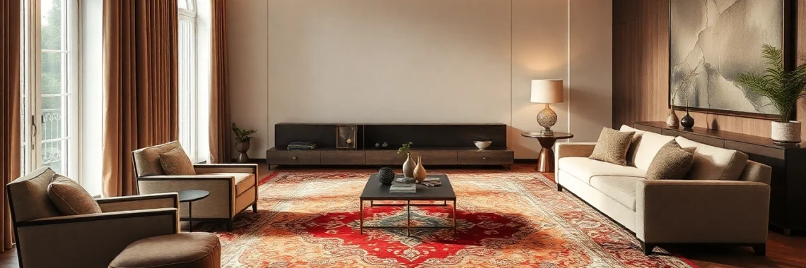 Authentic Tappeto persiano Milano displayed in a stylish living room, showcasing craftsmanship