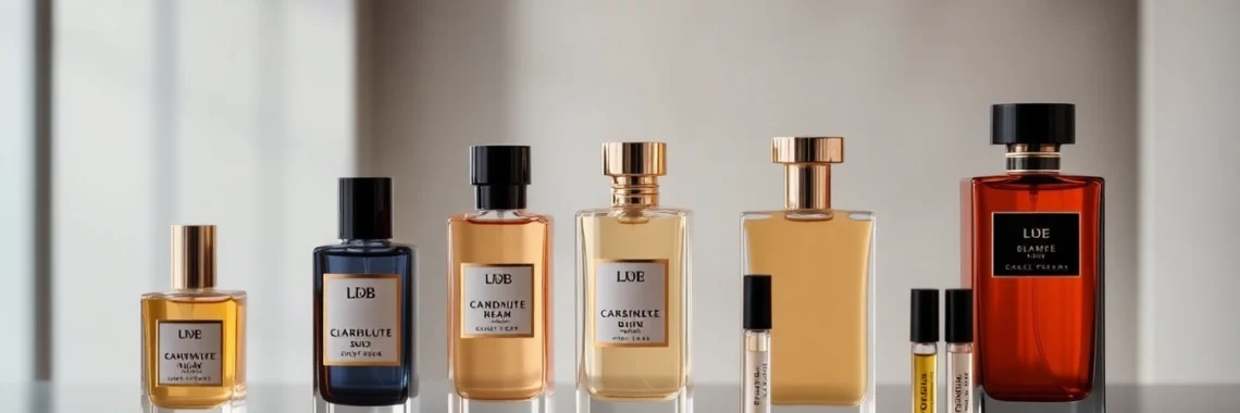 Stylish scene showcasing parfumproben bestellen with elegant perfume samples inviting