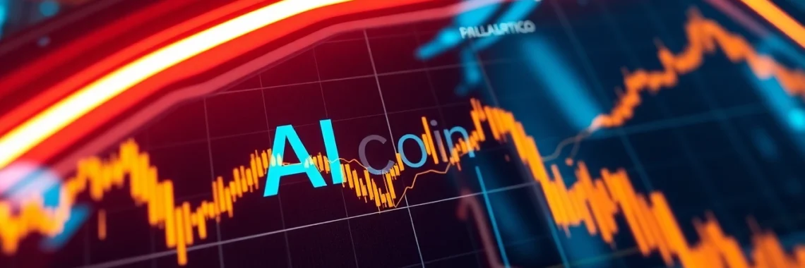 The aicoin digital trading chart showcases real-time market data with neon neon style,
