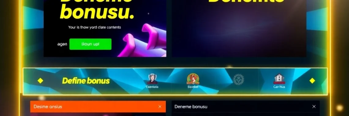 Effective promotion of Deneme bonusu with an enticing casino scene and bonus offers attracting users